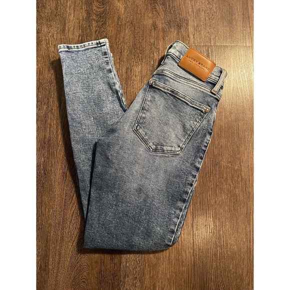 Lucky Brand Women's AVA Mid Rise Cropped Skinny Jeans Embroidered Size 0/25 - Picture 12 of 12